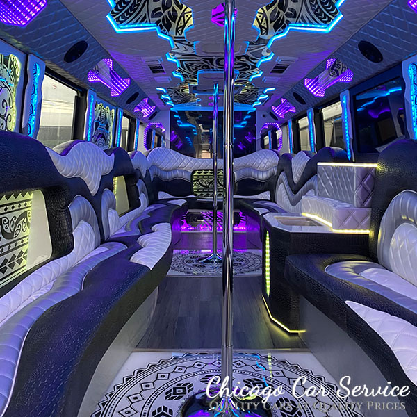 Tribe 30-passenger Chicago party bus rental