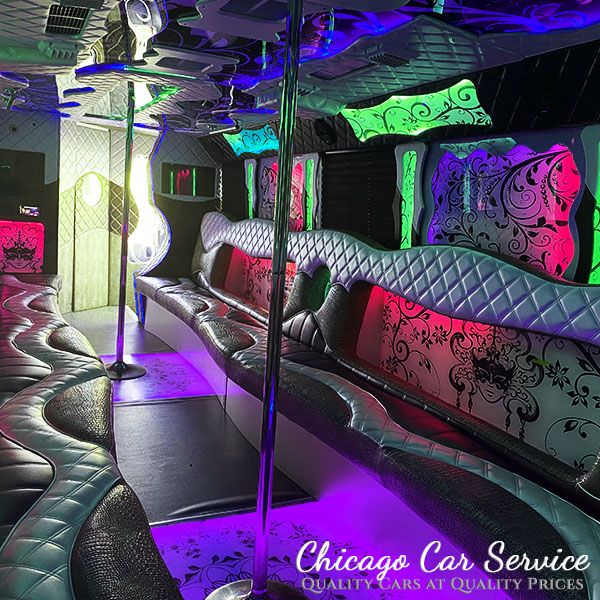 Venice party bus rentals leather seating